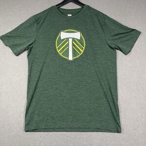 Portland Timbers T Shirt Mens Large Green Original Crest Logo Short Sleeve MLS